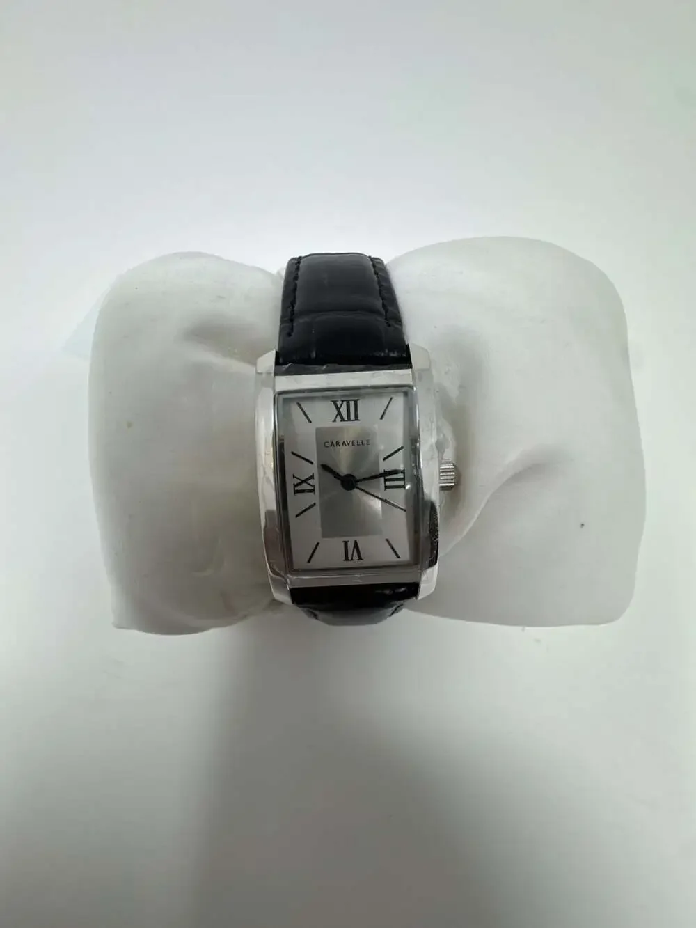 Caravelle by Bulova Ladies' Rectangular Dress Quartz Watch with Black Leather St